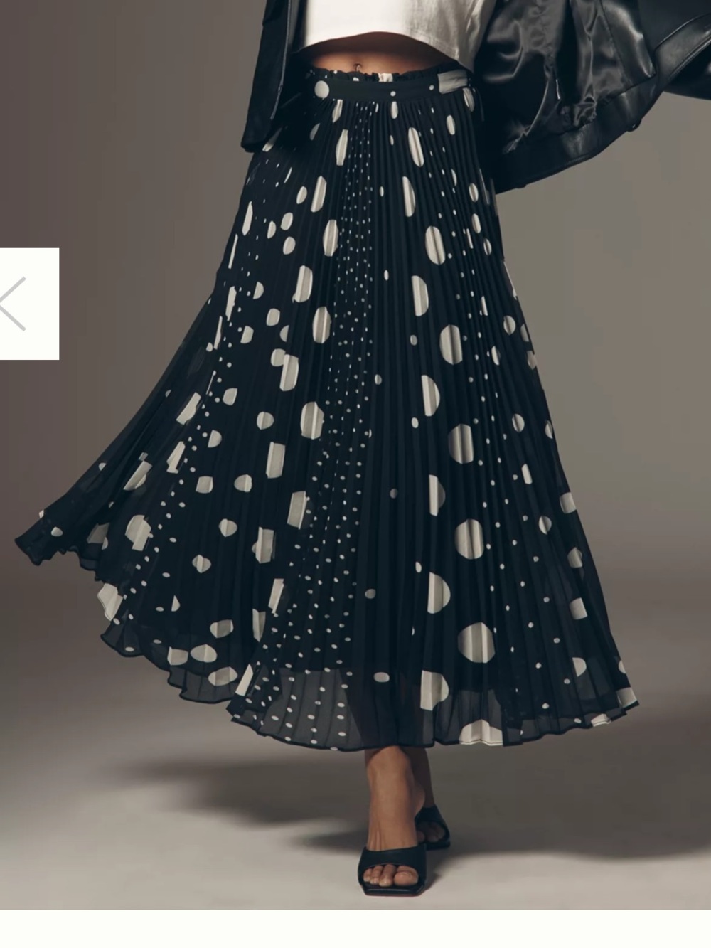 Kiki Sheer Pleated Maxi Skirt by Maeve